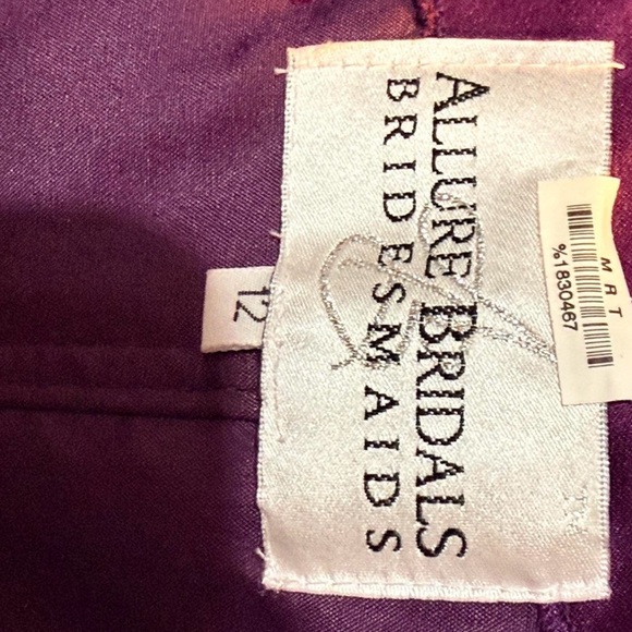 Allure Bridals. Sz 12. Off Shoulder. Purple,plum,black. P-P18”L-41” - Picture 6 of 6
